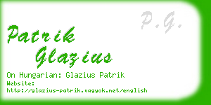 patrik glazius business card